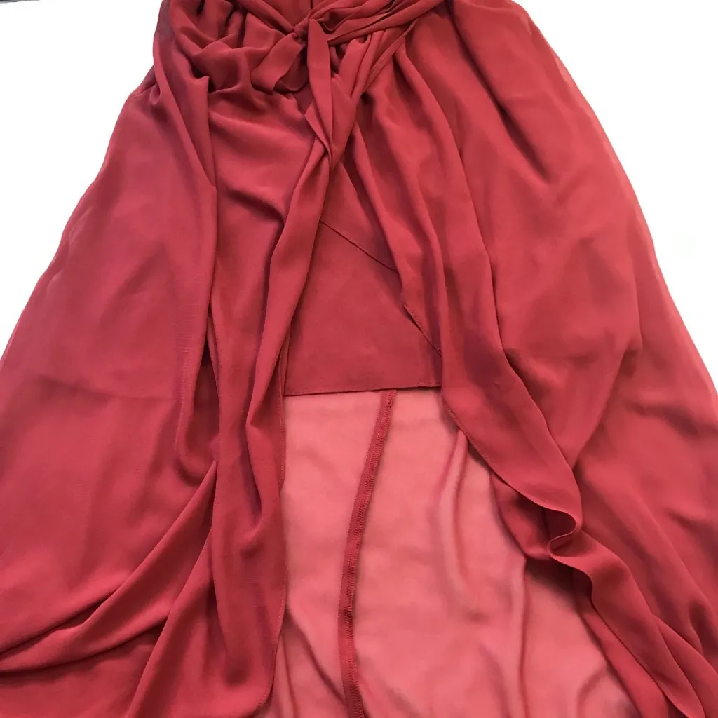 BCBGeneration Chiffon‎ Maxi Dress Women's Size Large V-Neck Formal Gown Mini - Image 8