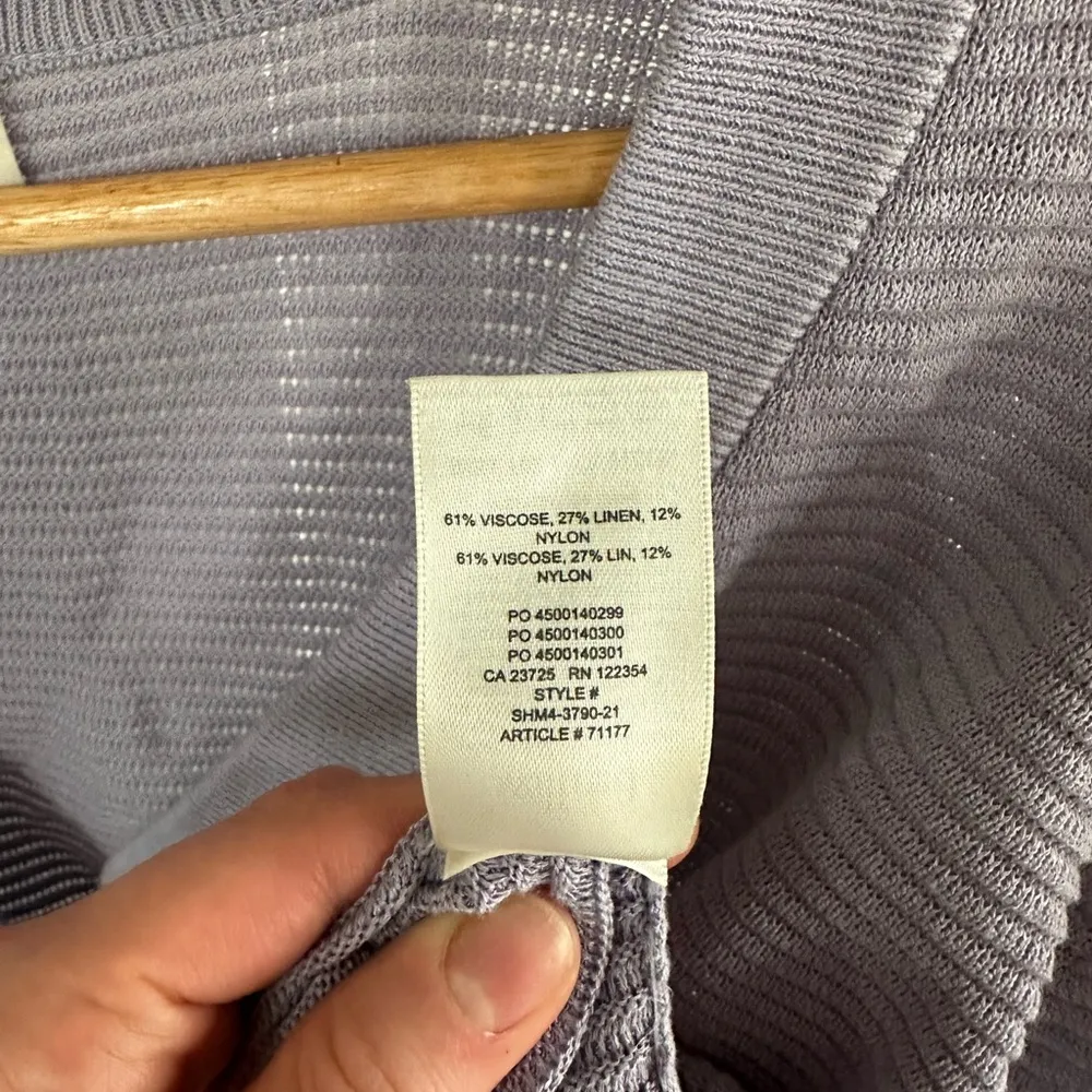 Wilfred Aritzia Lilac Button-Up Cardigan Sweater - Image 4