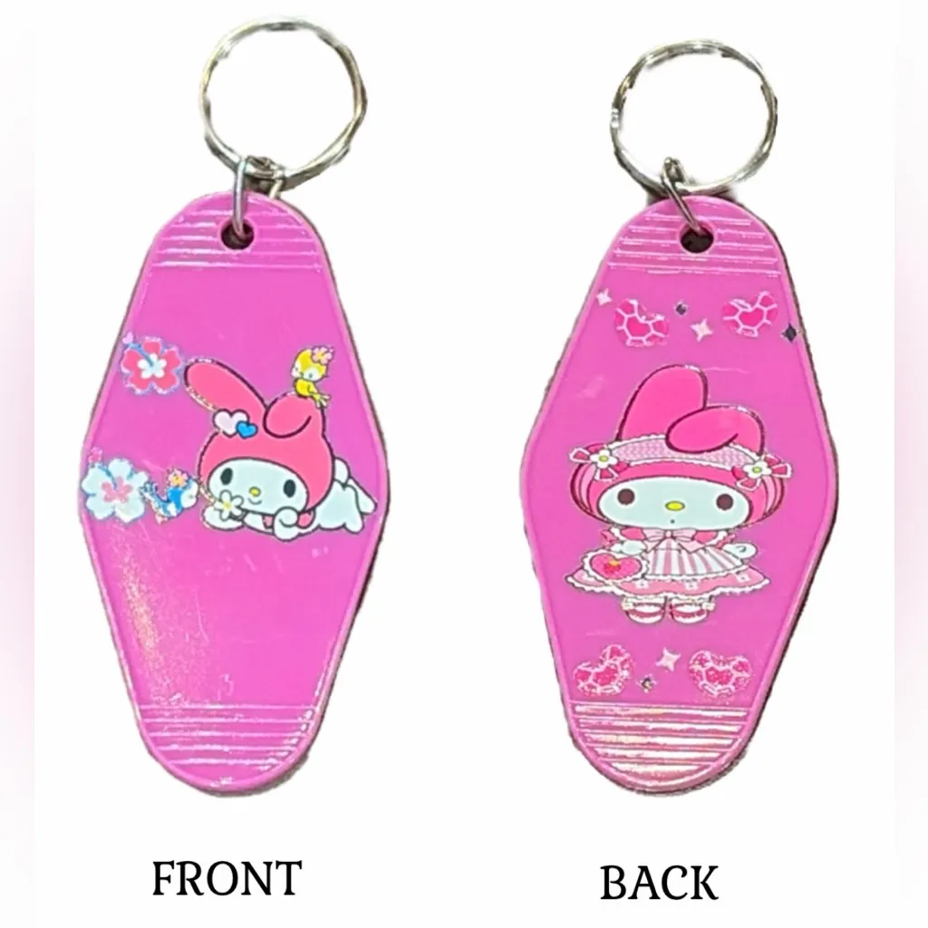 Custom-made Retro Motel-Style Keychain – My Melody Design - Image 2