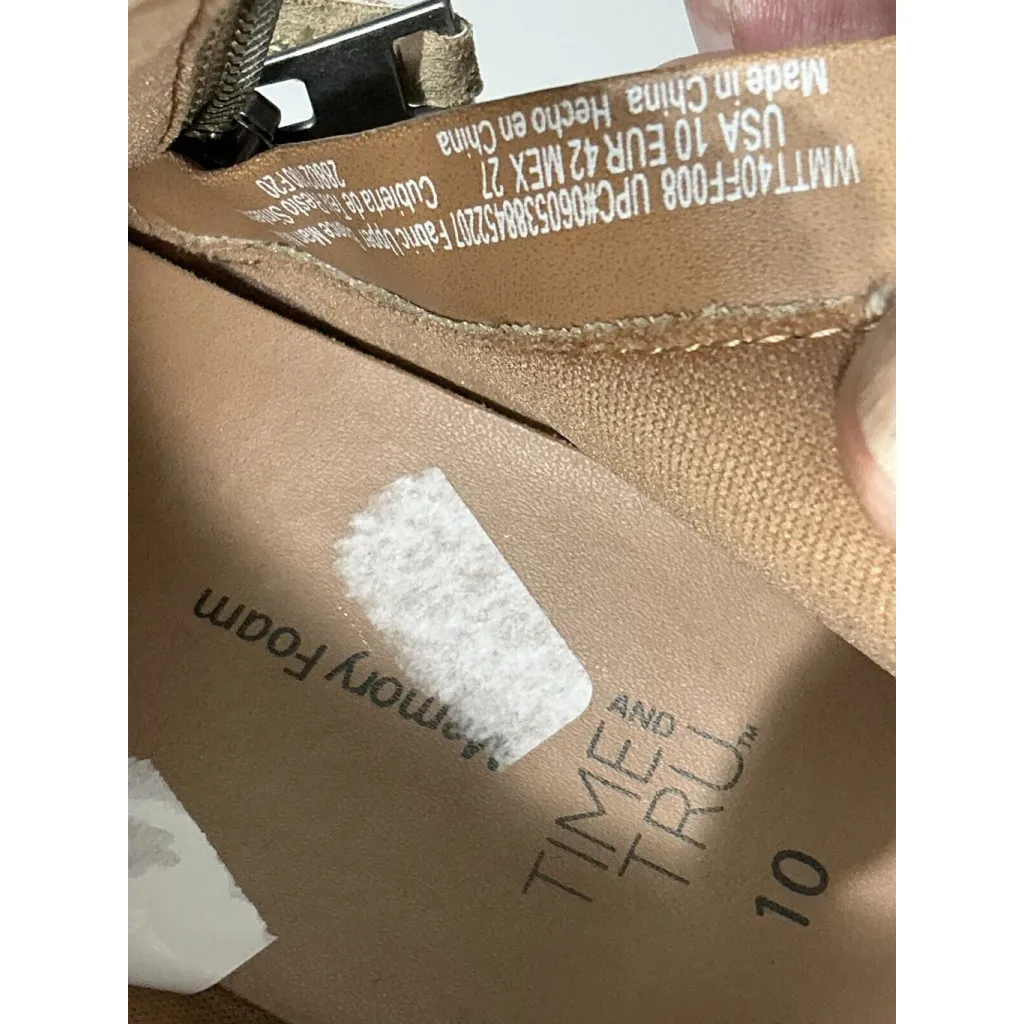 Womans Time & Tru Tan 10 Wedge Ankle Boots - Image 7