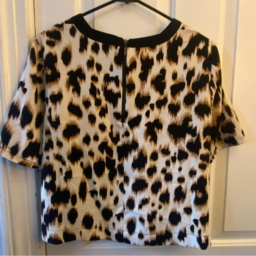 Topshop Black and White Patterned Blouse - Image 4