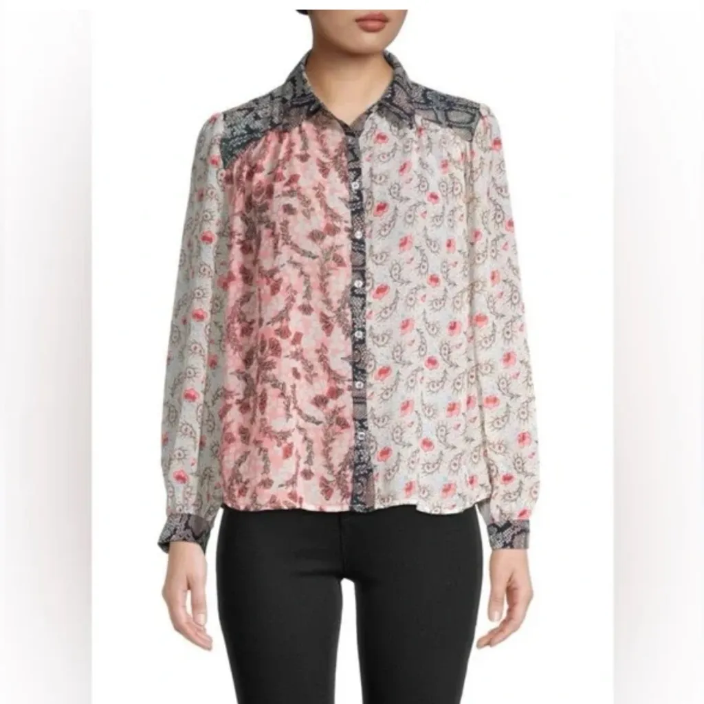 Free People Dani Button Up Blouse women’s size medium - Image 5