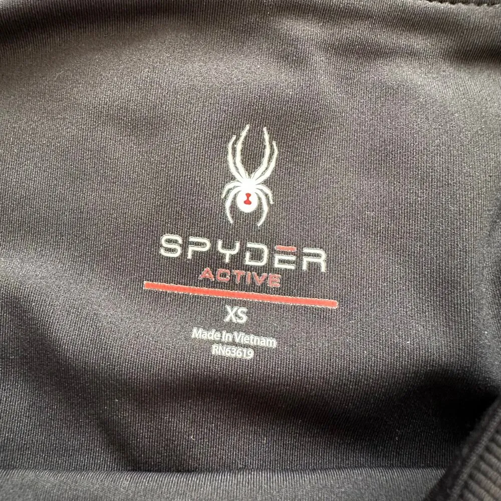 Spyder black ribbed full-length leggings size XS - Image 6