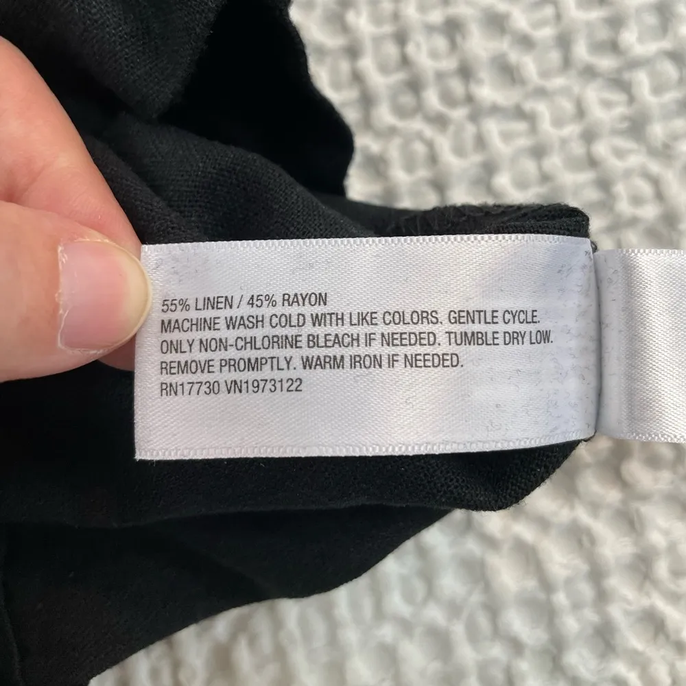 UNIVERSAL THREAD Short Sleeve Linen Boilersuit Jumpsuit in Black Size 2 NWT - Image 15