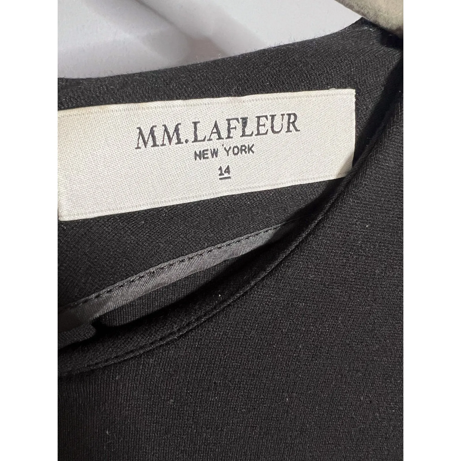 MM LaFleur Black Sheath Dress Size 14 Short Sleeve Work Career - Image 5