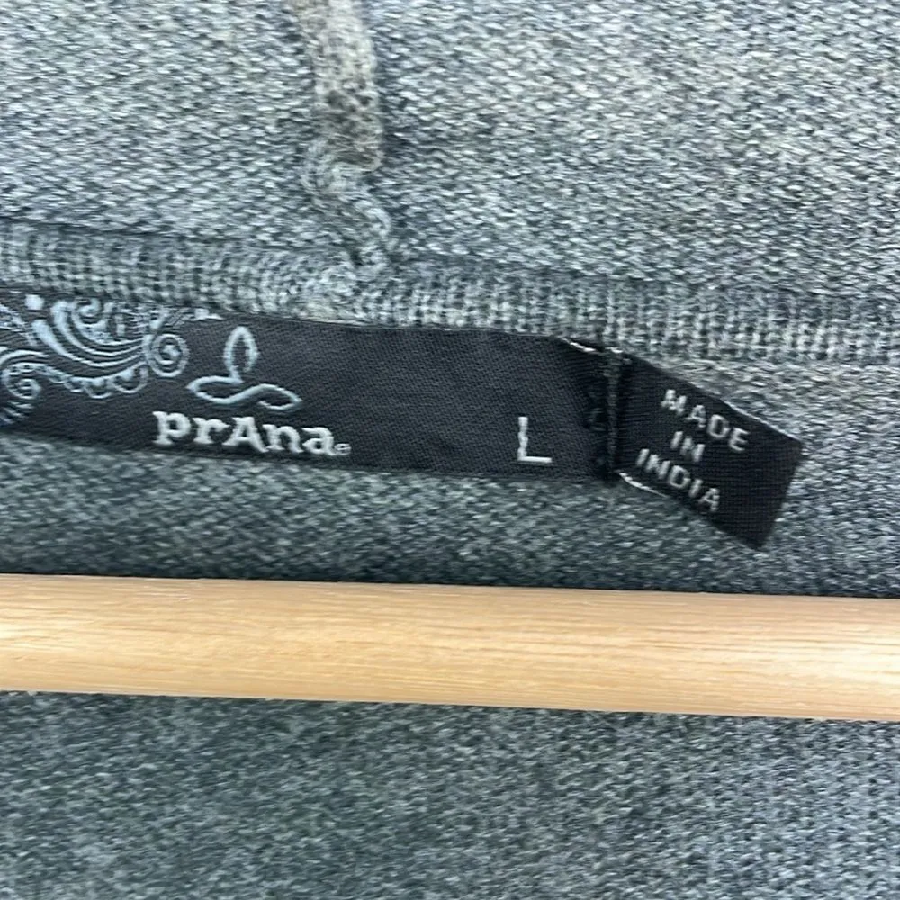 Prana Women's Gray Open Front Sweater waterfall front size Large - Image 9