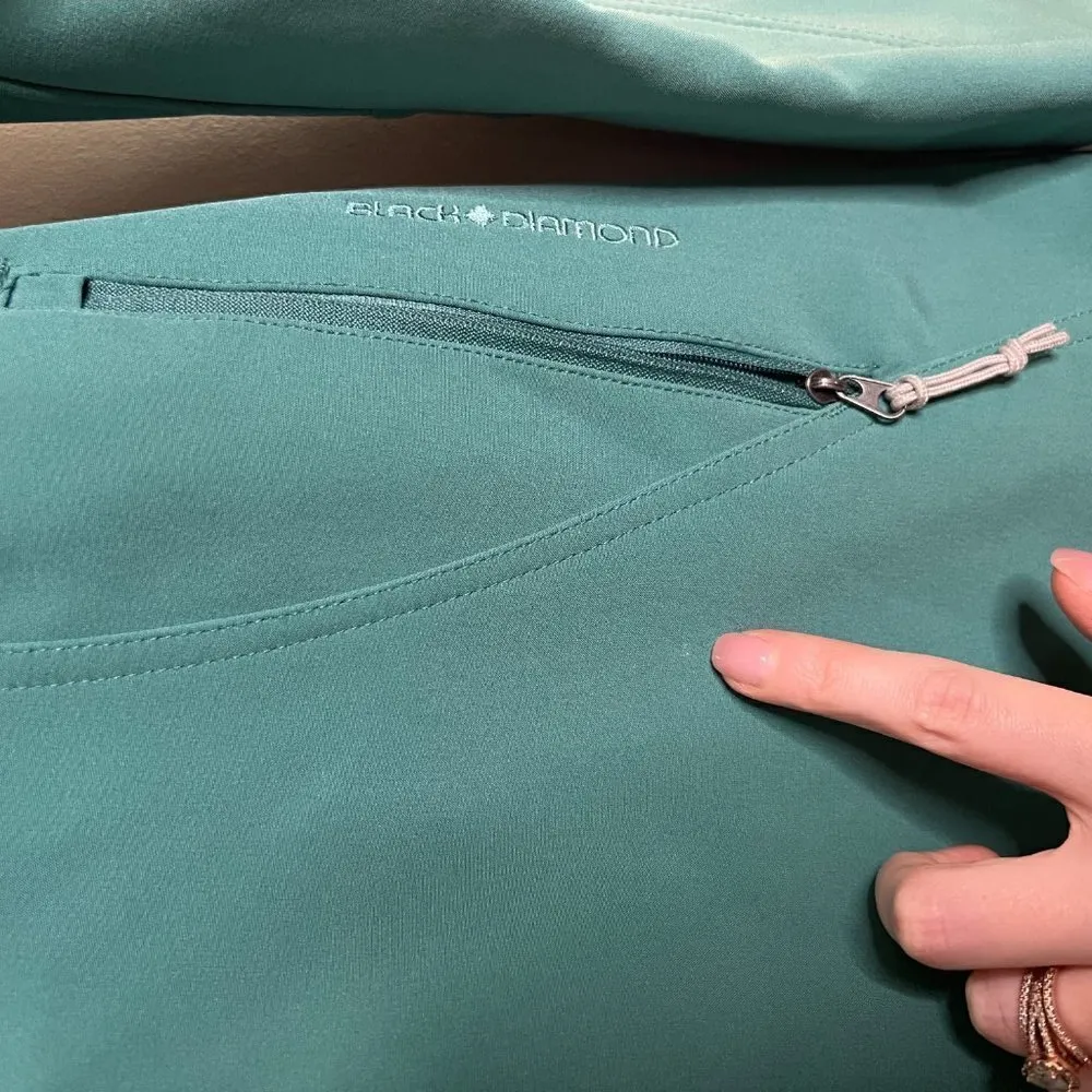 Black Diamond Teal Hard Shell Outdoor Gorpcore Ski Snow Zip Up Jacket Coat - Image 4