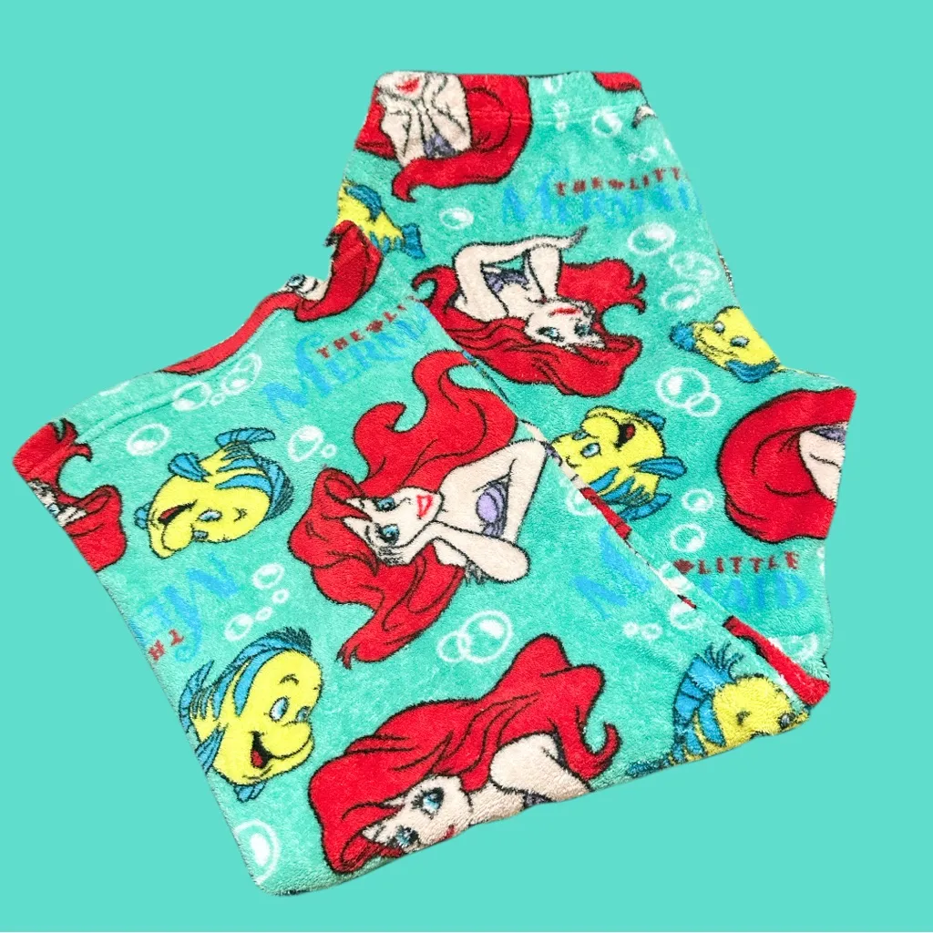Disney Ariel and Flounder Women’s  Pajama Pants - Red and Blue - Image 6