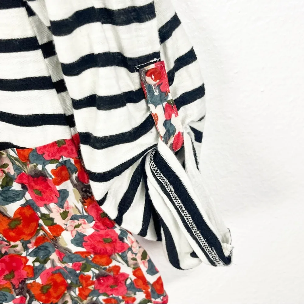 ANTHROPOLOGIE POSTMARK Mixed Prints Long Sleeves Button Top, Size Small - Image 8