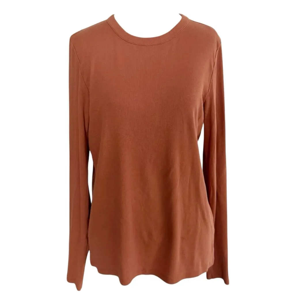 Nordstrom  Ribbed Stretch Pima Cotton Long Sleeved Tee size XL - Image 2