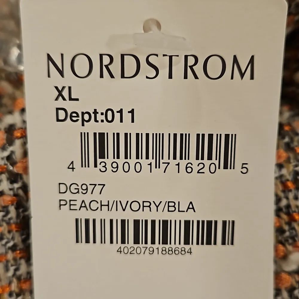 💕 CHARLES GRAY💕 Two Pocket Fitted Collarless Button Front Tweed Jacket XL NWT - Image 10