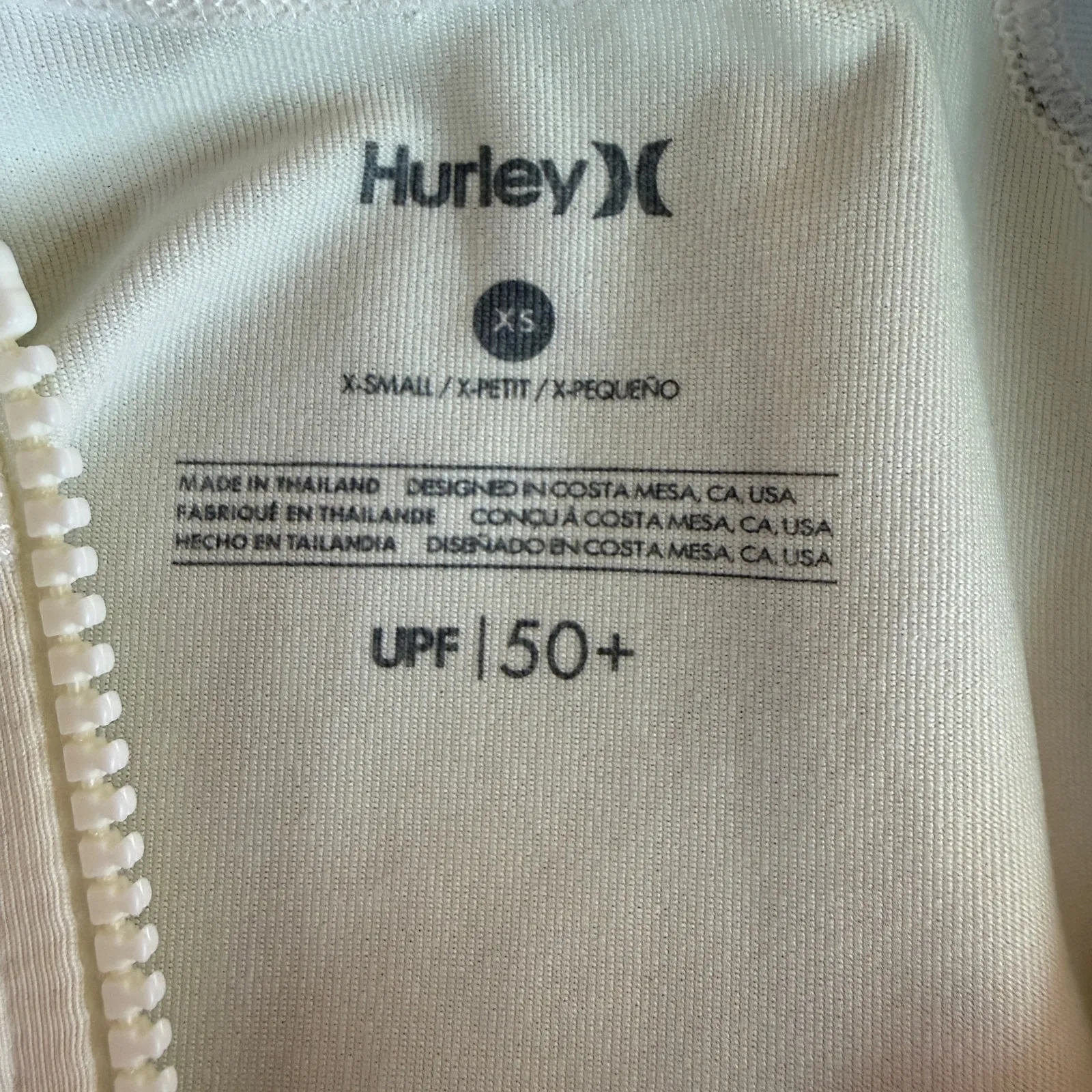 Hurley Women's One & Only Lanai Zip Front Rash Guard Swimsuit Top Size XS - Image 8