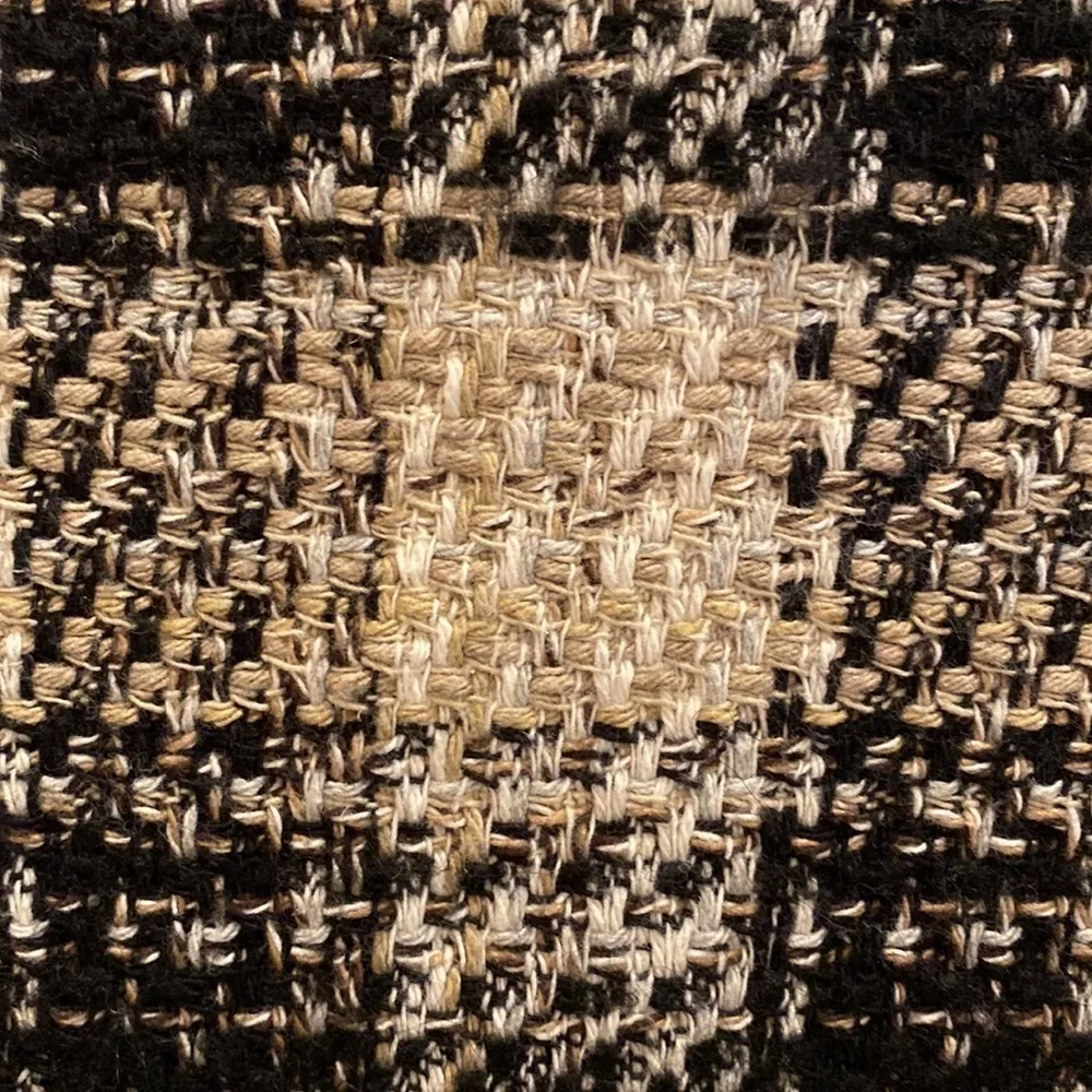 ZARA Tweed Shacket Shirt Jacket Taupe Black Plaid Size SMALL - Image 4