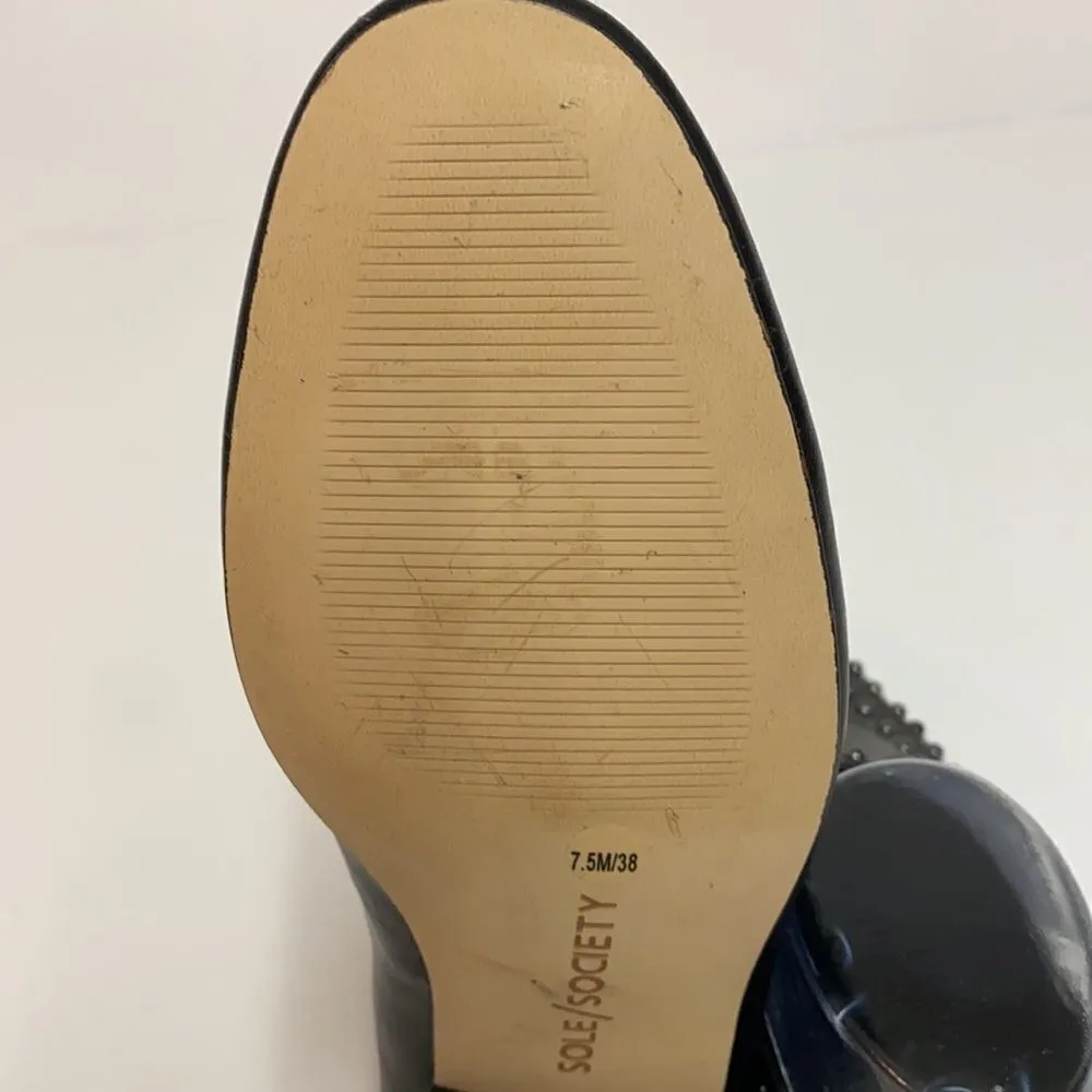 SOLE SOCIETY Talbia Studded Leather‎ Loafers Size 7.5M D15 - Image 11