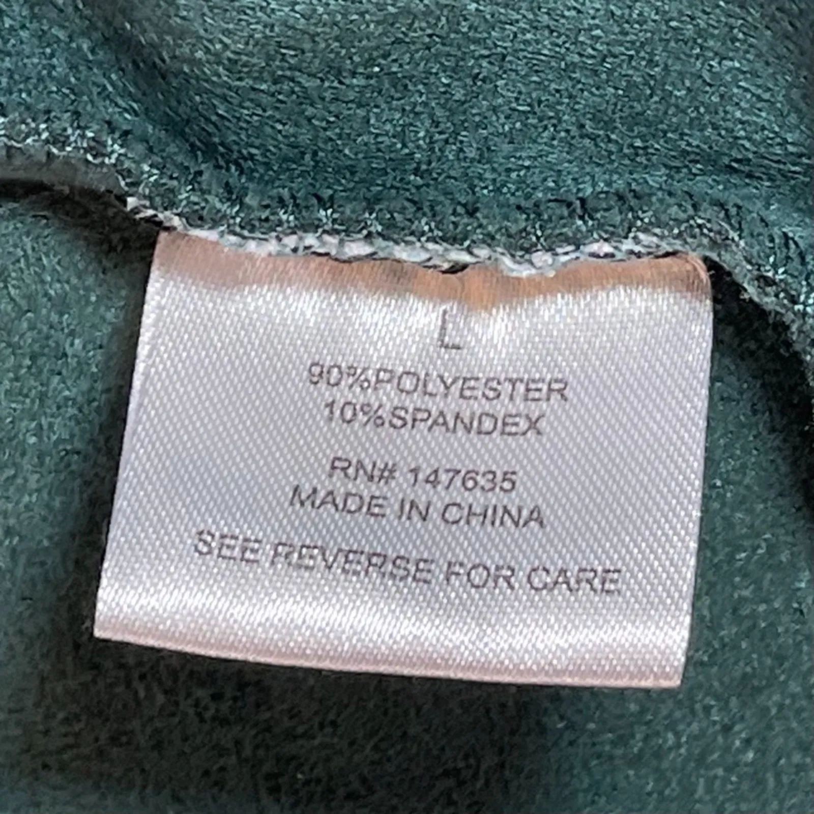 Romeo & Juliet Couture | Green Faux Suede Waterfall Front Jacket | Large - Image 5