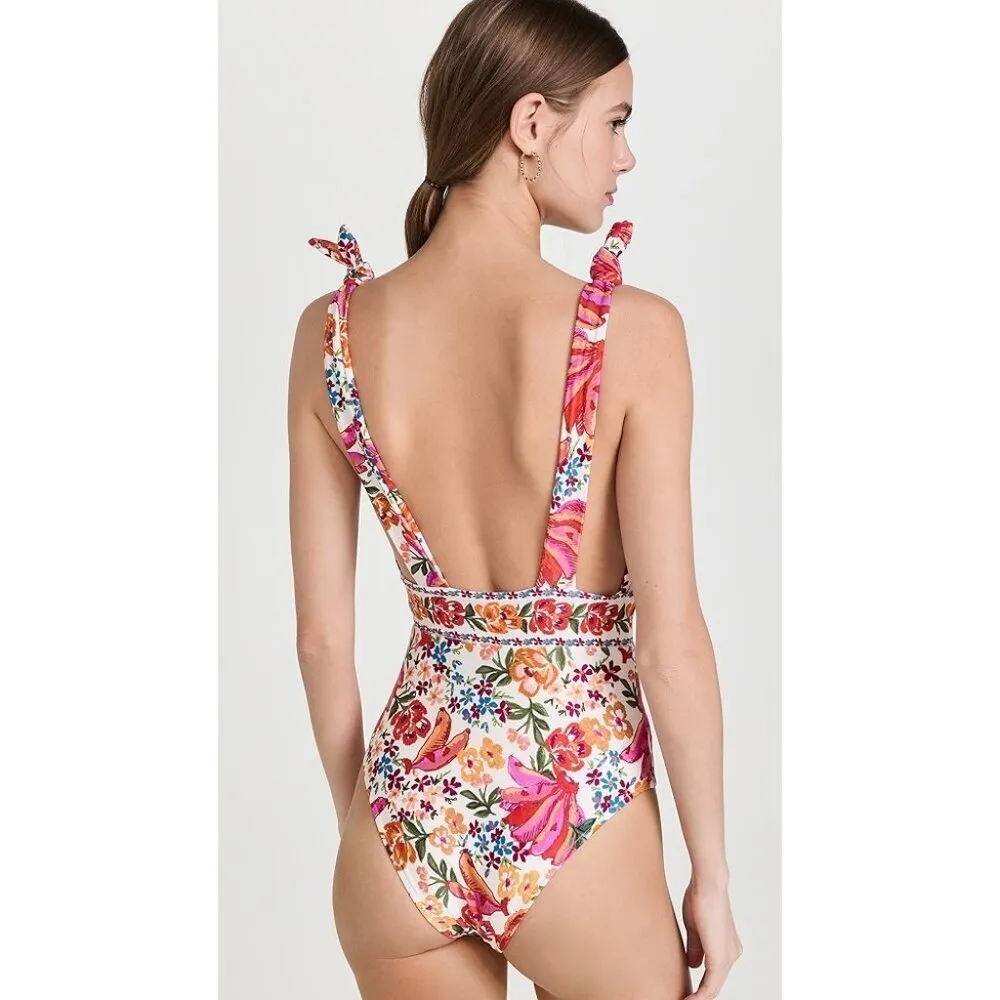 💕FARM RIO💕 Spring Bananas One Piece Swimsuit ~ Spring Bananas Print XS NWT - Image 3