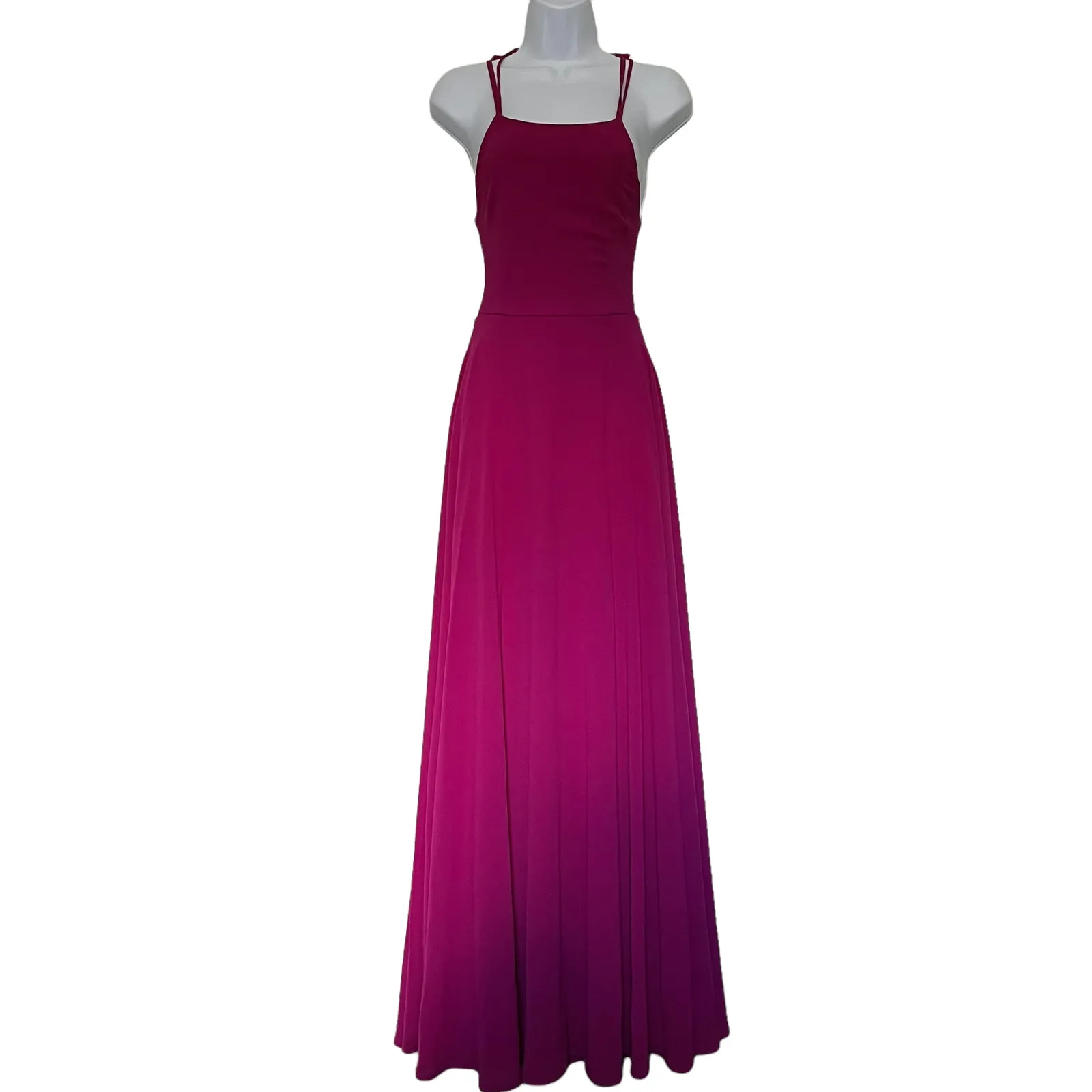 Lulus Strappy to be Here Maxi Y2K Dress Sz Small Corset Prom Glam Strappy Formal Pink - Image 16