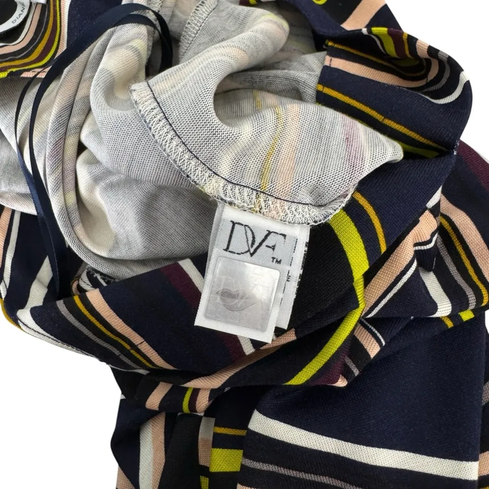 Diane Von Furstenberg Reina Striped Long Sleeve Dress - Image 10