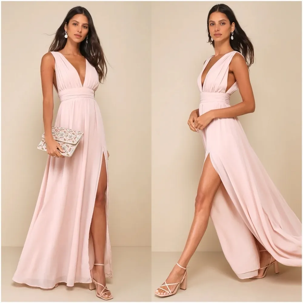 LULU’S Heavenly Hues Blush Maxi Dress - Image 2
