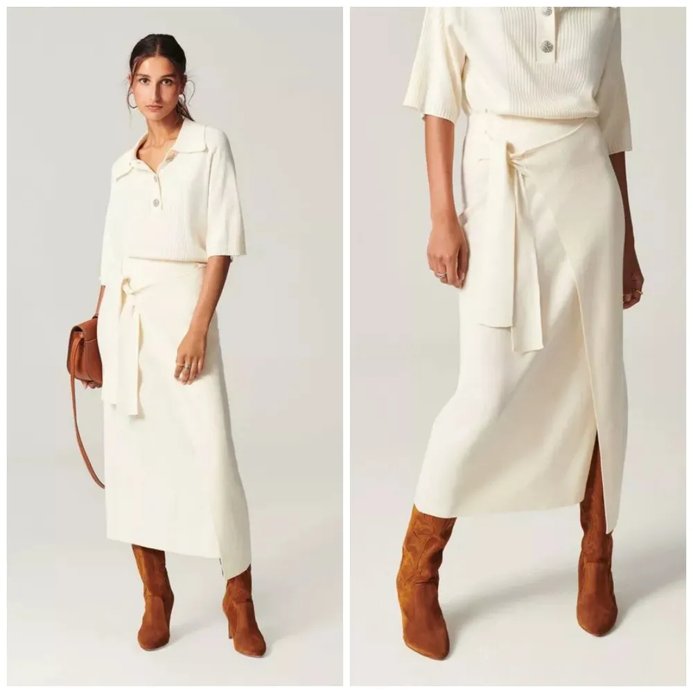 Ba&sh  Eloha Sweater Wrap Midi Skirt - Image 7