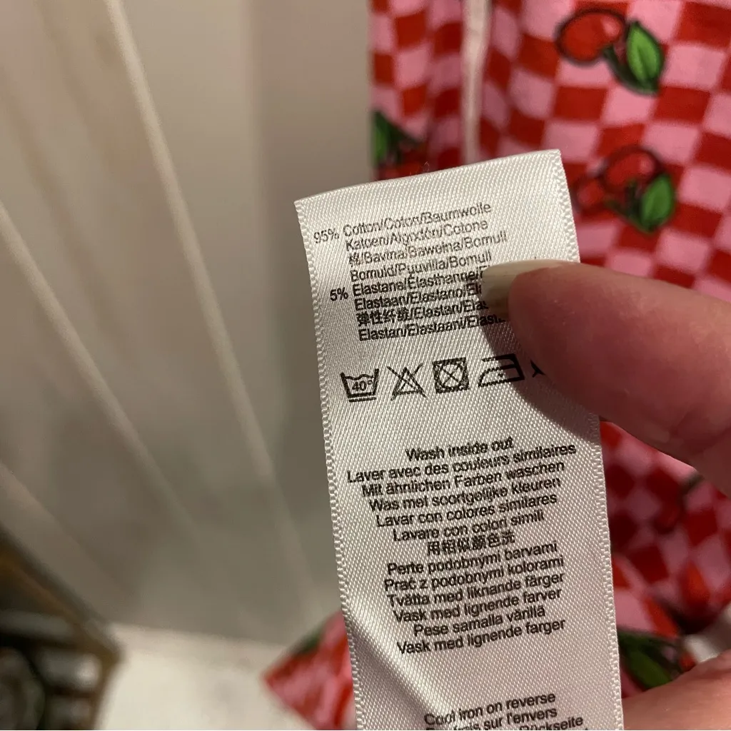 Dolls Kill NGOrder checkered cherry bomb bodycon dress mini - Image 9