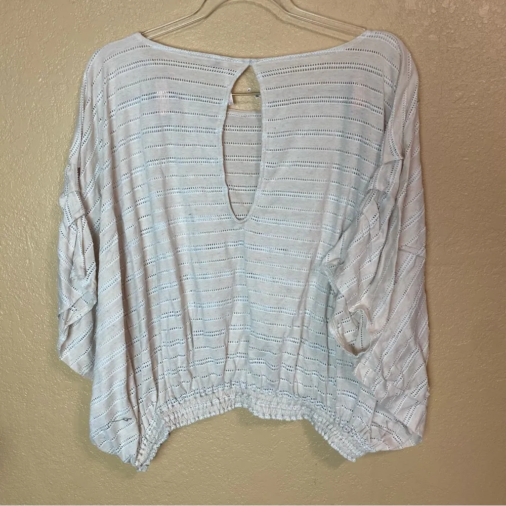 Azalea cream striped kimono sleeve Bohemian top size extra small - Image 5