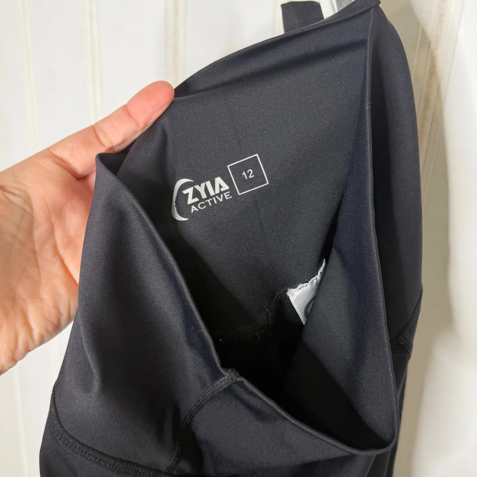 Zyia Active Brilliant Black High Waisted Activewear Leggings Size 12 - Image 5