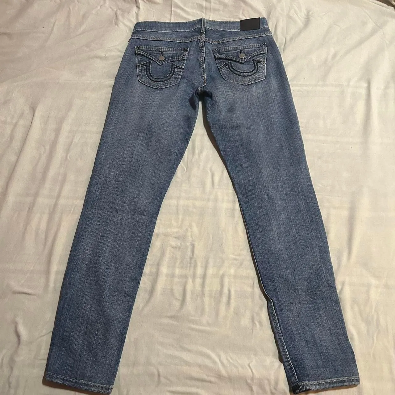 True-religion Women's Blue and Grey Jeans - Image 7