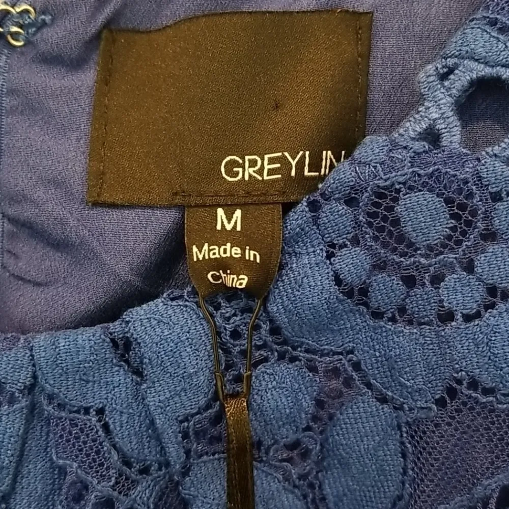💕GREYLIN💕 Yunis Grommet Lace Fit-And-Flare Dress Medium M NWT - Image 13