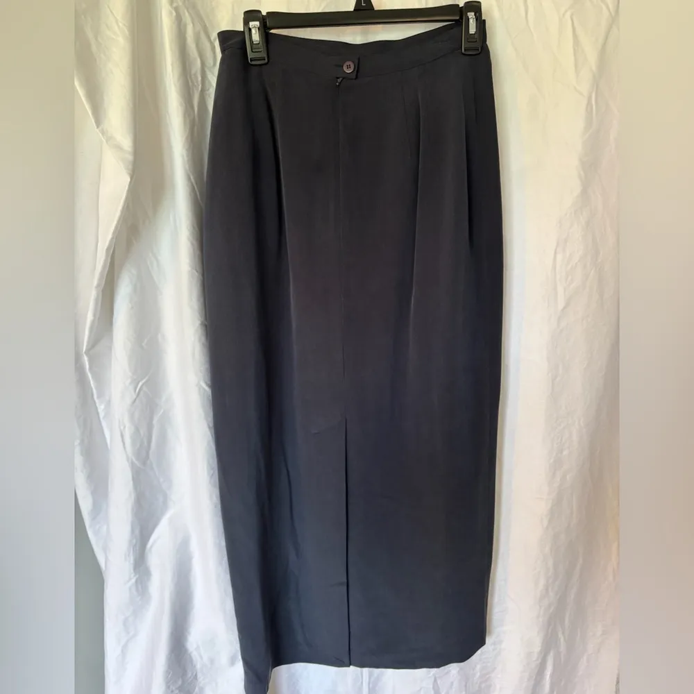 Parisian Signature Elegant Navy Women's Skirt Size 8 Blue - Image 2