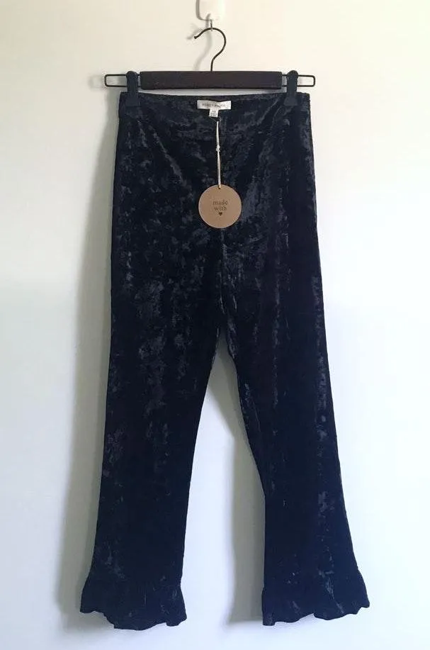 Velvet Flared Capris Cropped Pants - Image 4