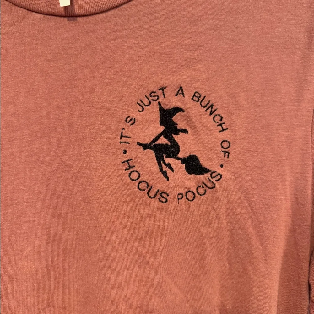 It’s just a bunch of hocus pocus pink‎ embroidered tshirt - Image 2