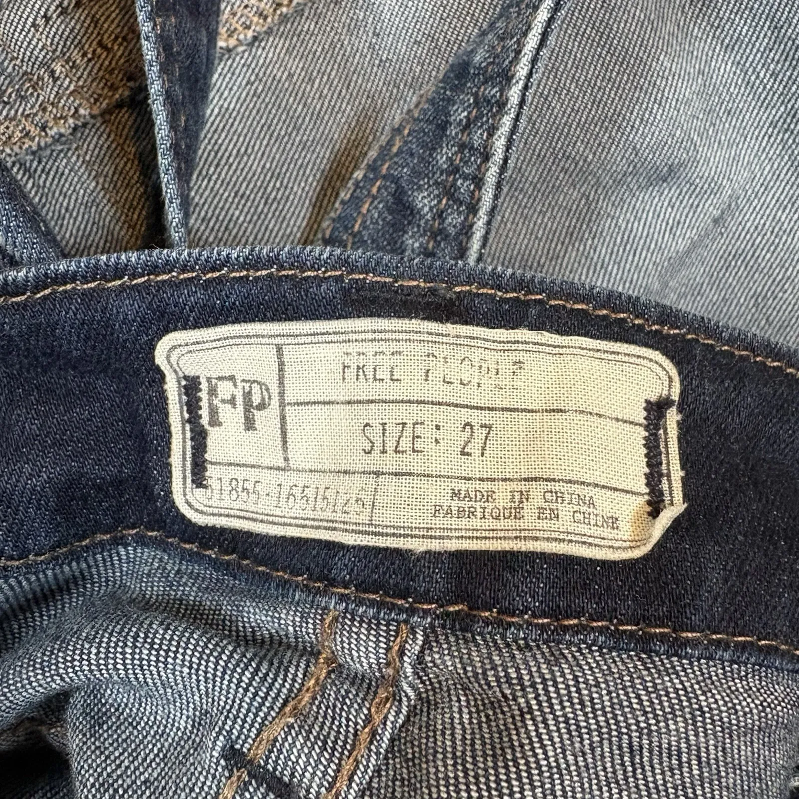 Free People Denim Overalls Women's Size 27 Blue Overall Jumpsuit - Image 5