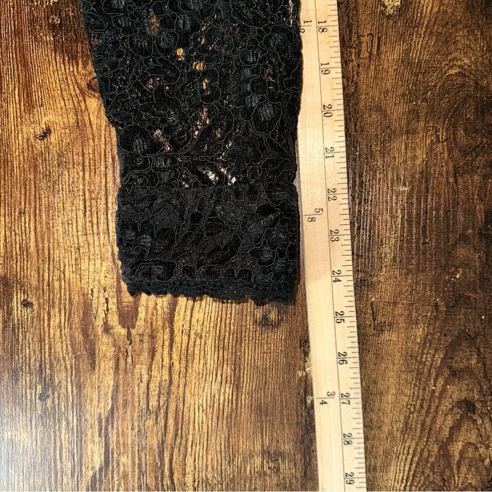 Soft Surroundings Top Large Black Lace Velvet Burnout Womens Whimsigoth Grunge - Image 6