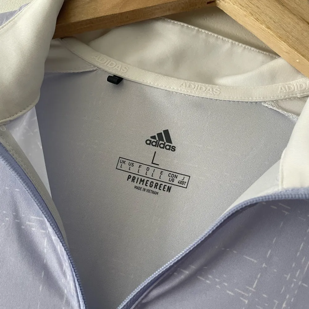 Adidas Purple Primegreen Lightweight Quarter Zip Pullover Jacket - Image 5