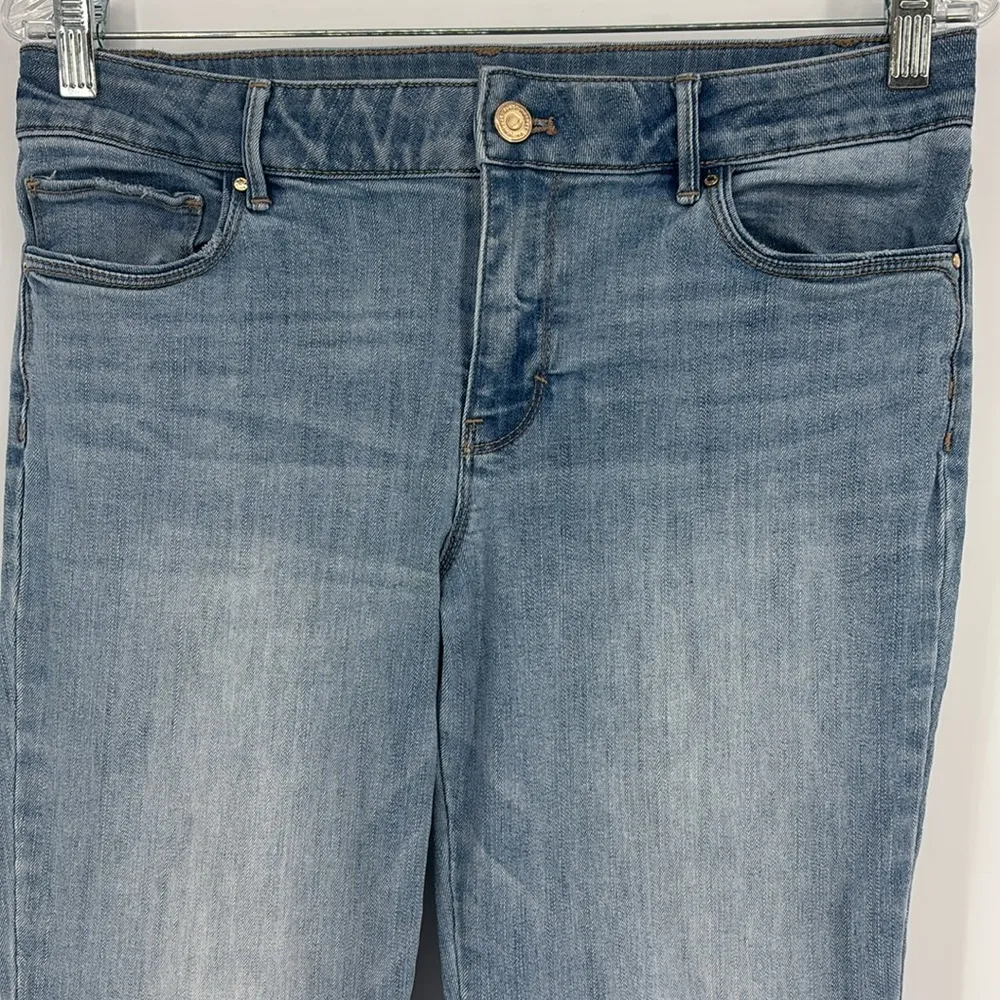 White House Black Market Paisley Straight Embroidered Ankle Jeans Womens Size 16 - Image 2