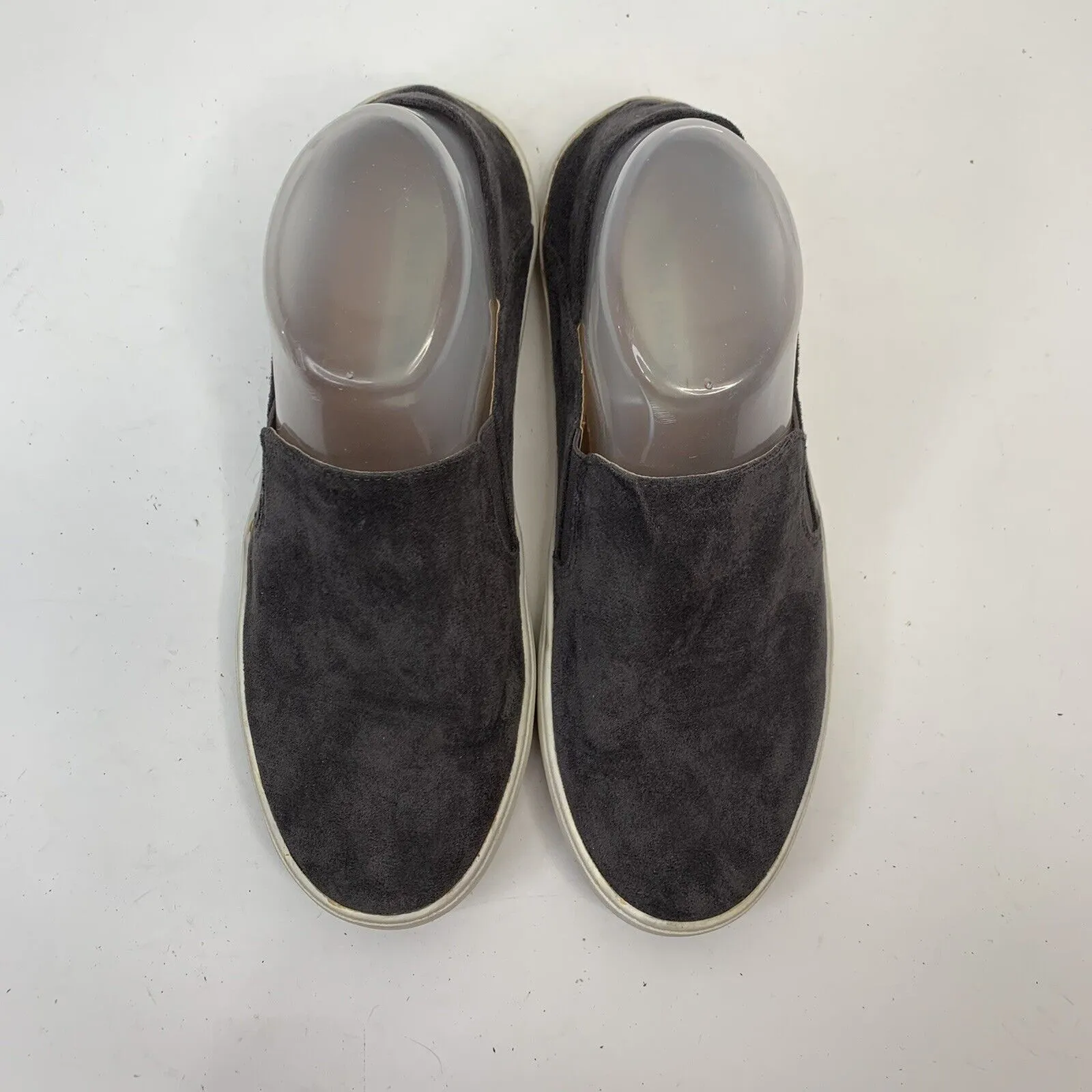 Steve Madden Sz 8 Loafer Fayna Slip On Dark Gray Vegan Suede Fabric Shoe Casual - Image 7