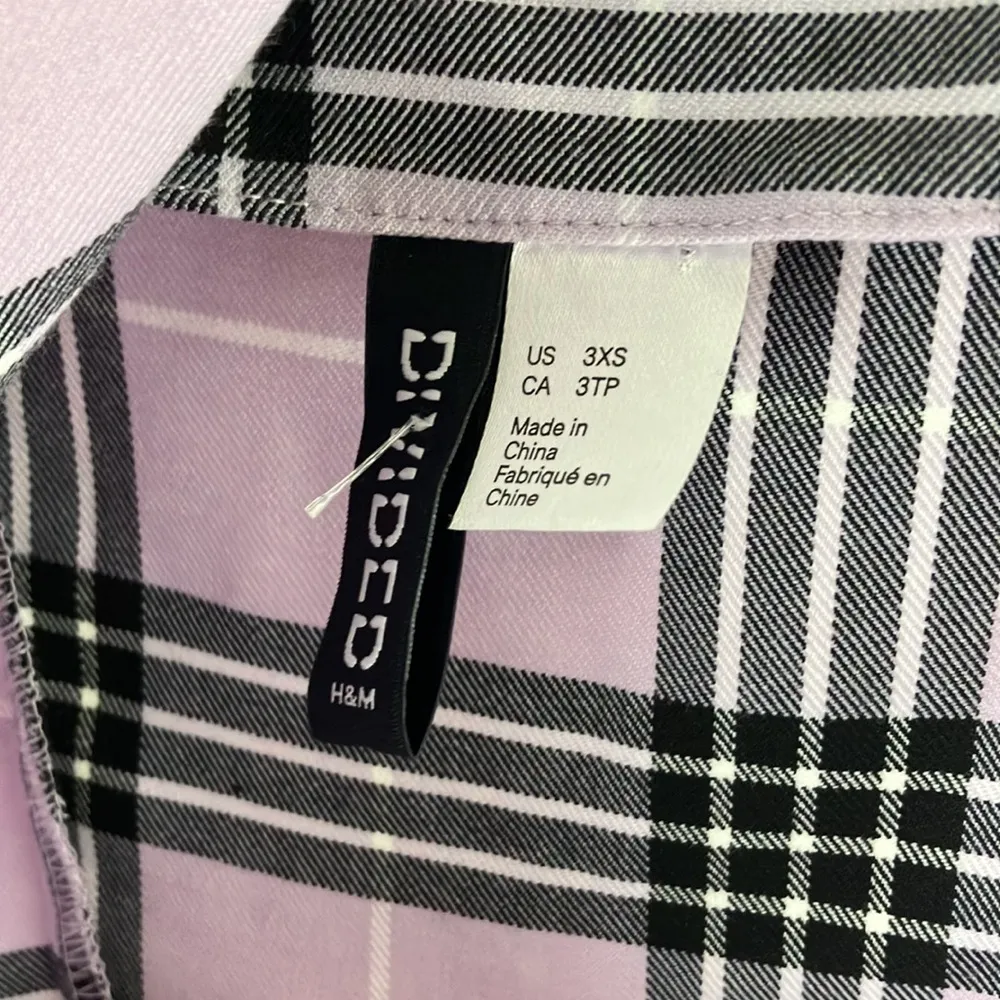 Divided H&M lavender purple and black plaid Y2K inspired dress size XS - Image 8