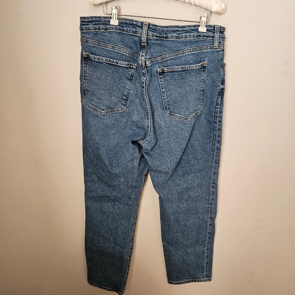 Old Navy Jeans High-Rise O.G. Straight Cherry Secret-Smooth Pockets Classic Blue - Image 7