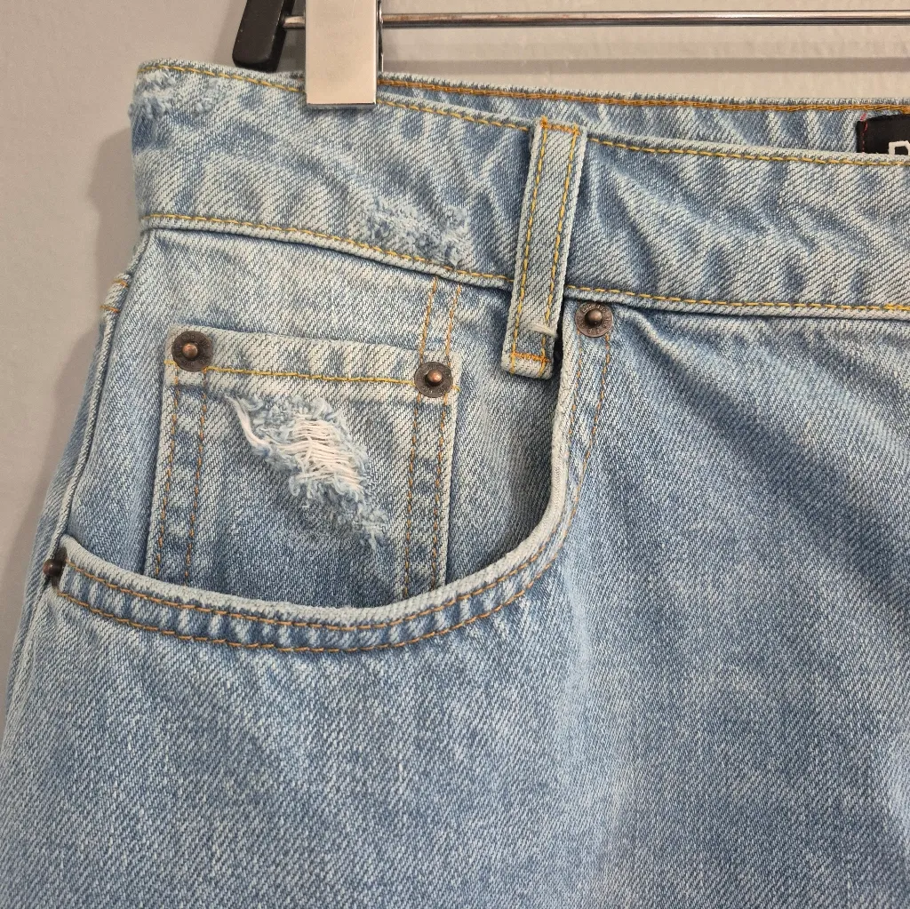 BDG blue festival party sorority bar pop Y2K Urban Outfitters Denim Mini Skirt Size L - Image 4