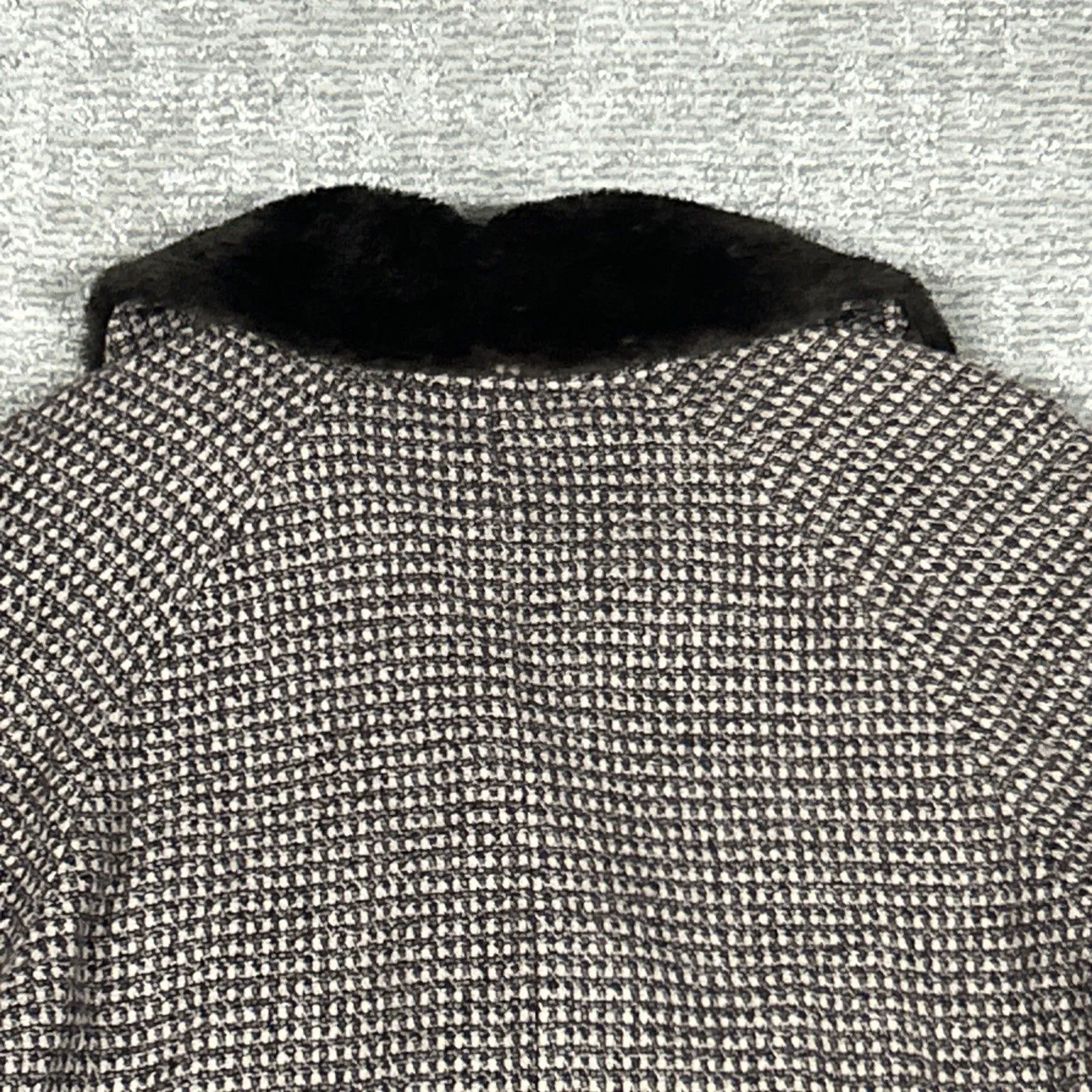 Sundance Jacket Womens XL Brown Tweed Wool Blend Double Breasted Pea Coat - Image 8