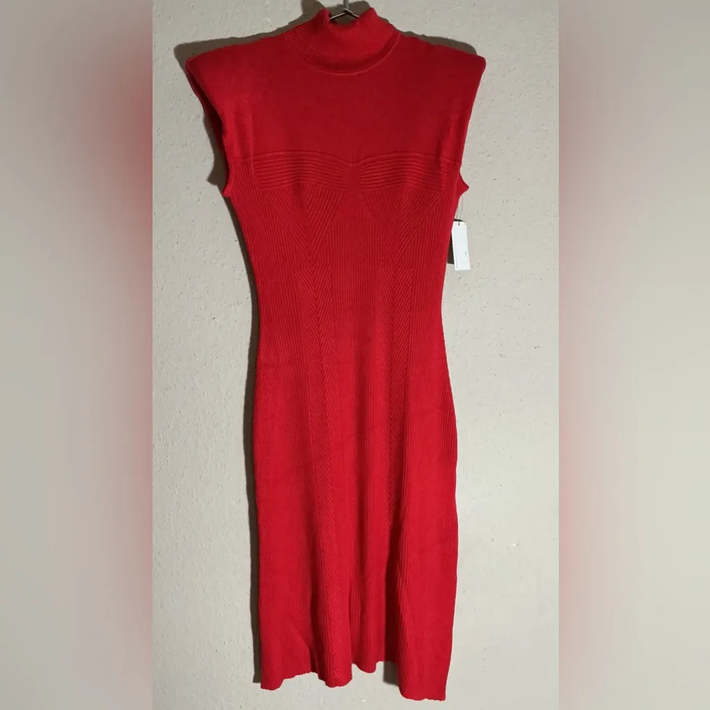 Dee Ocleppo Chic Red Midi Dress - Image 4