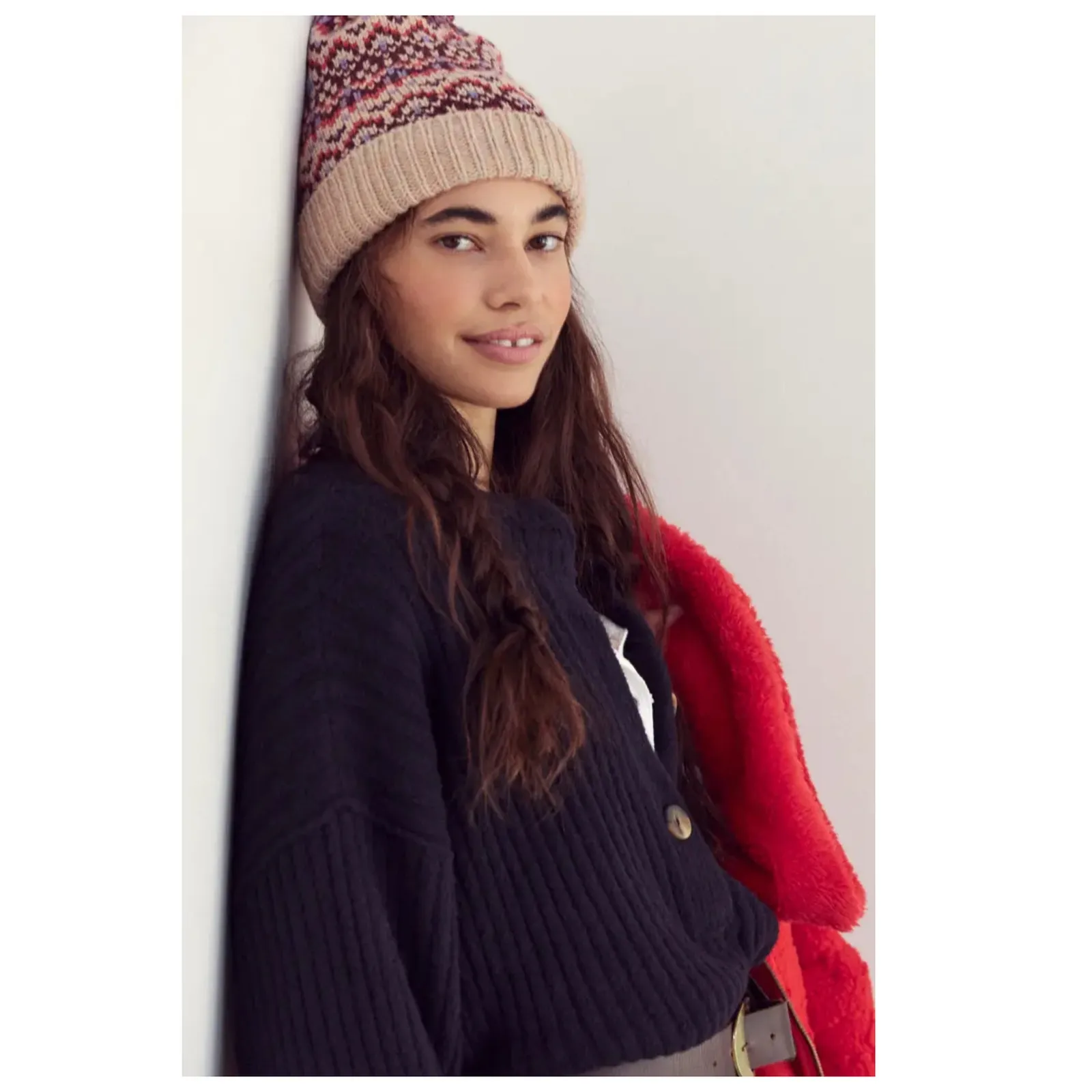 Free People Cocoa Rib Henley Sweater Size Small - Image 15