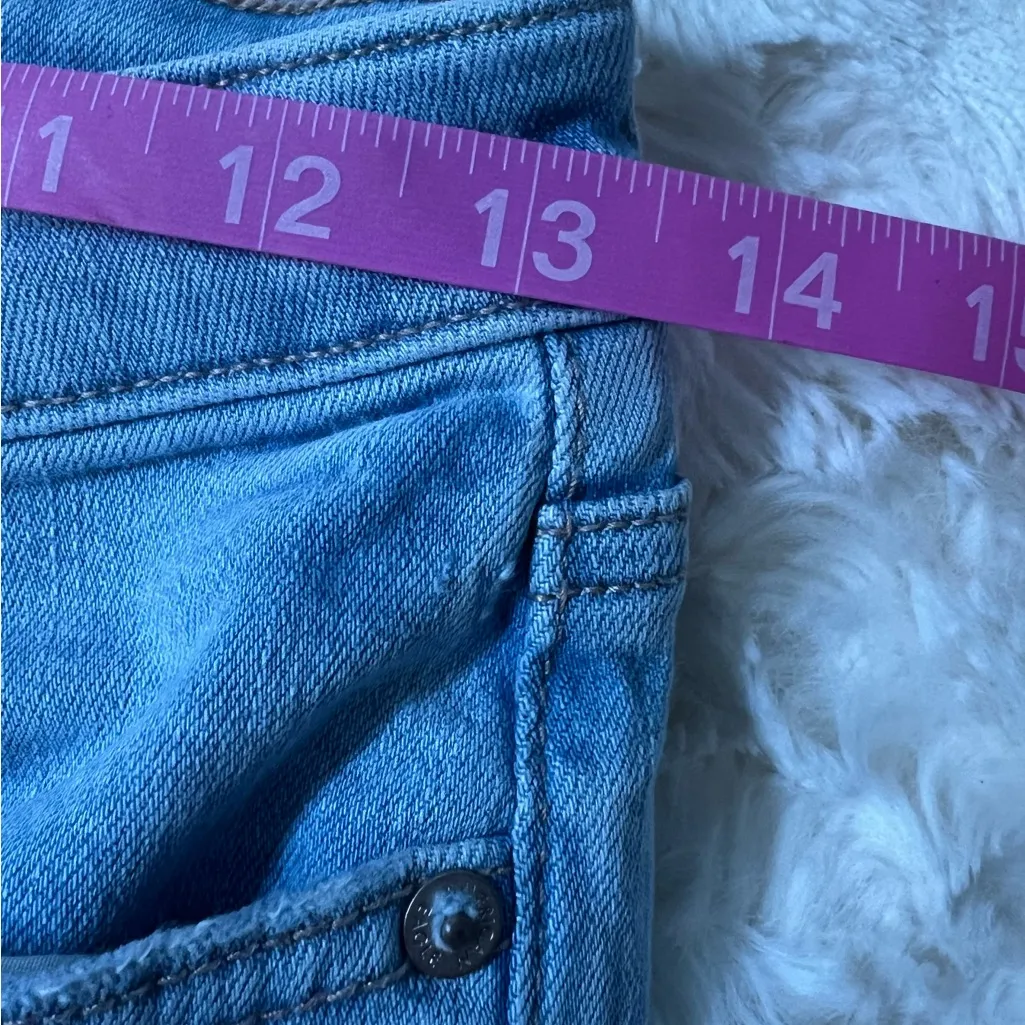 American Eagle Light Blue Stretch Kick Boot Crop Jeans Sz 0 short - Image 8