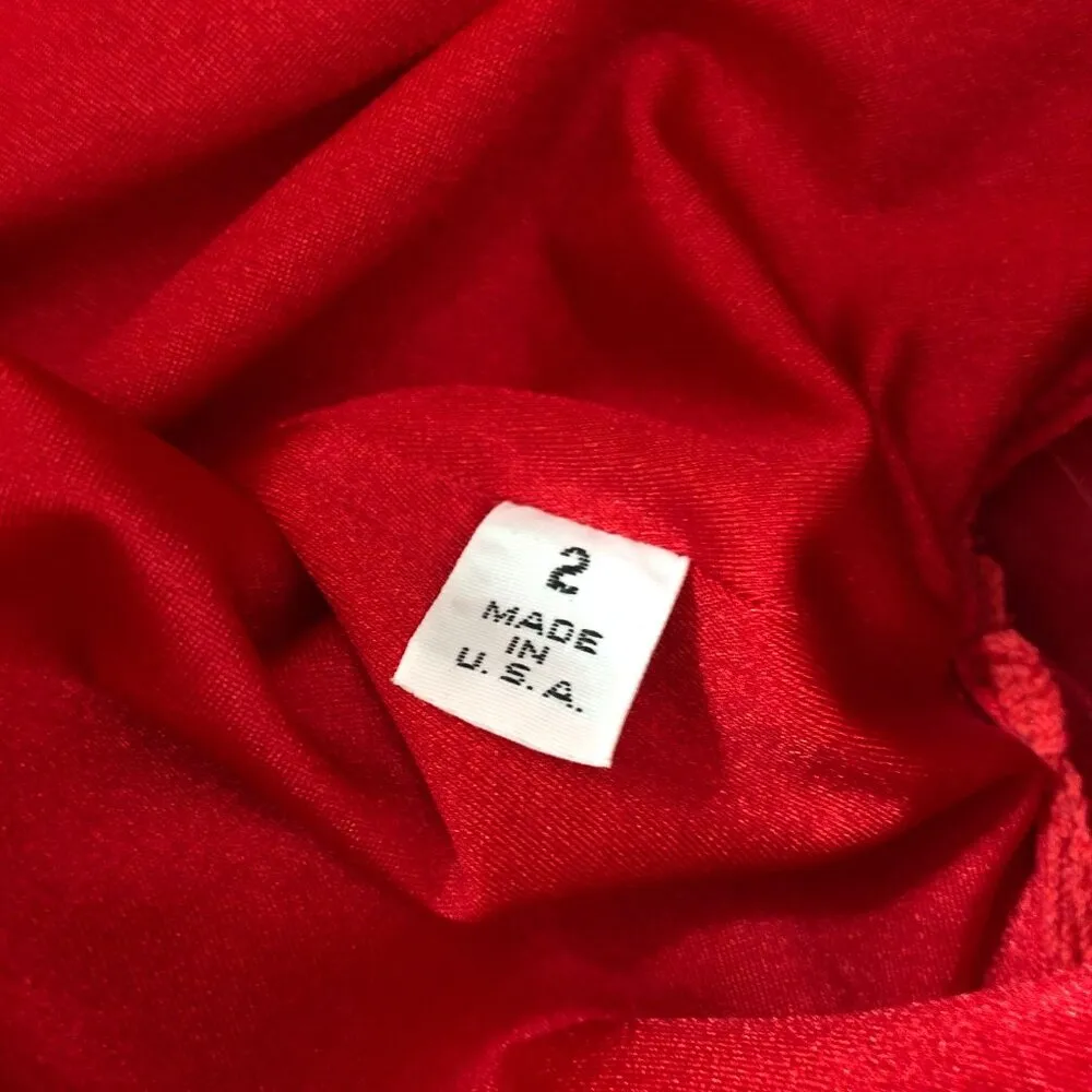 St. John Isaacsons Atlanta Top Vintage Santana Knit Sequin Shoulderpads Red 2 - Image 8