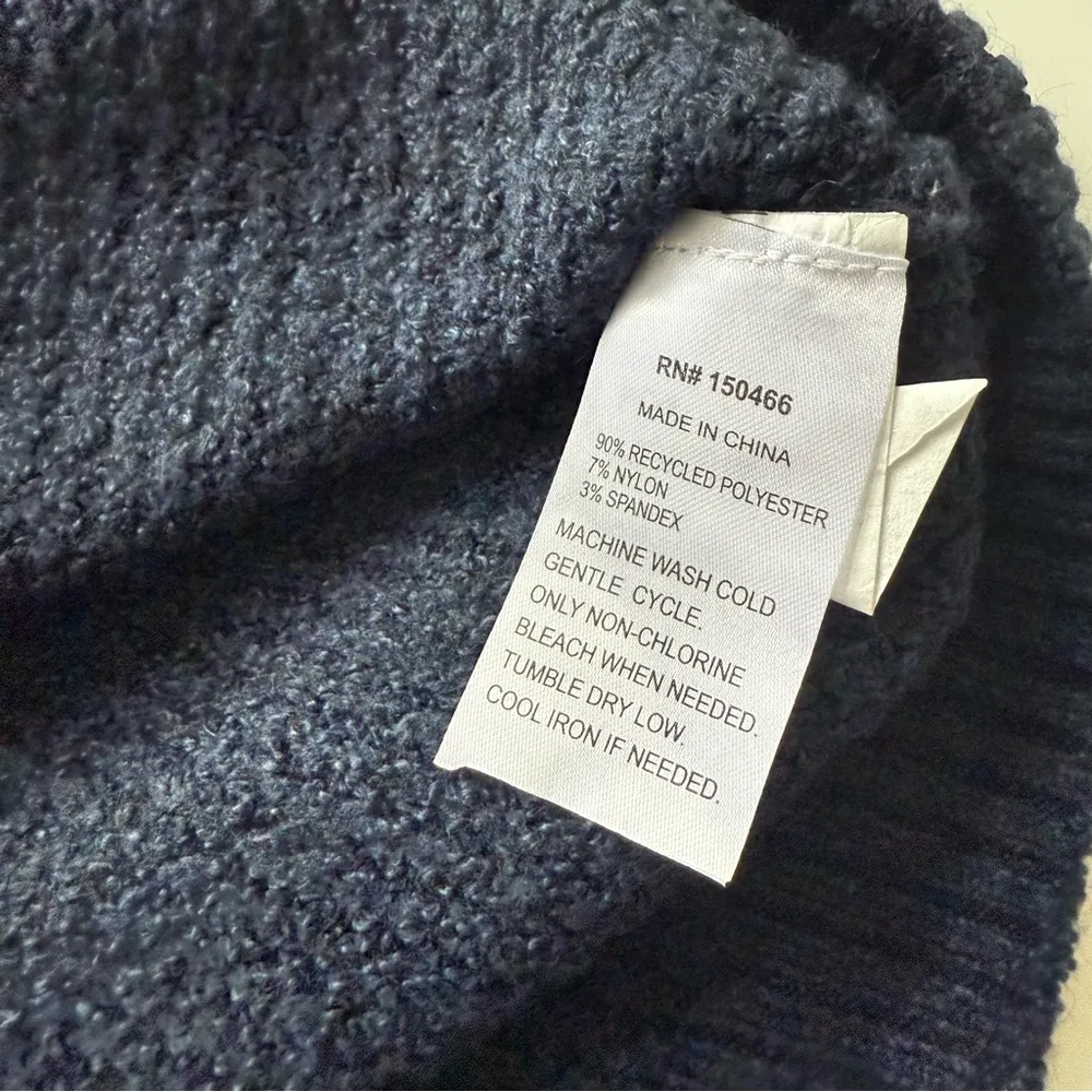 Market & Spruce Navy Waffle Knit Sweater XL - Image 9