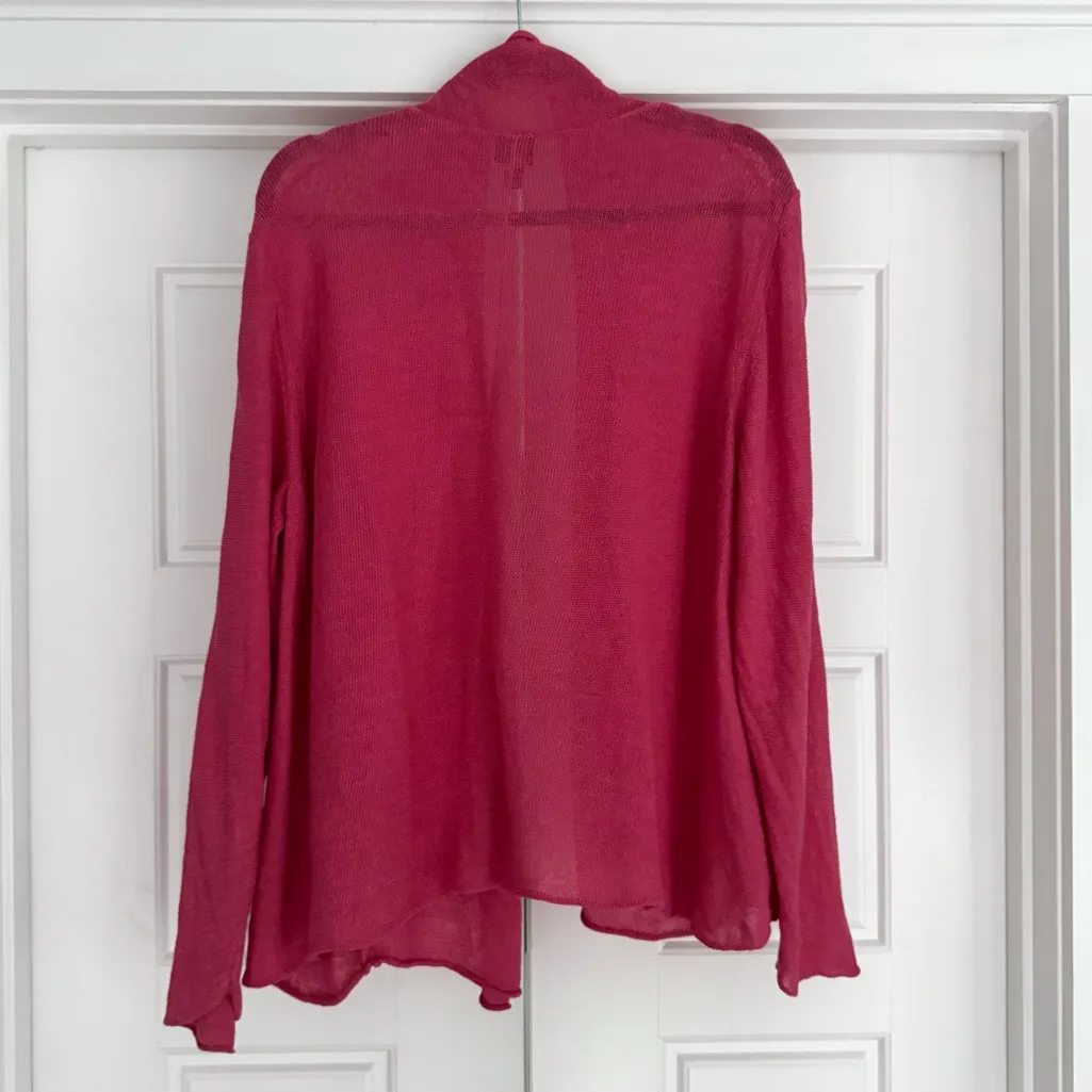 Eileen Fisher 100% Linen Open Cardigan, 0X - Image 2