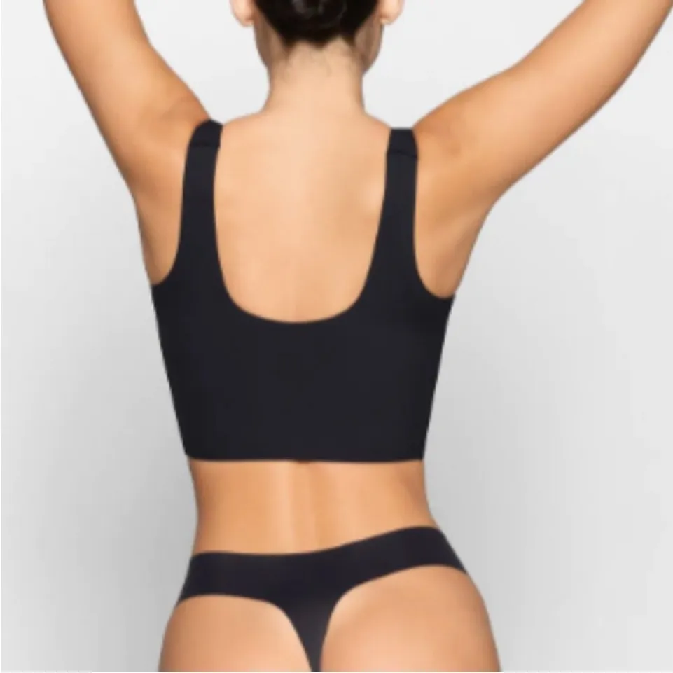 SKIMS FITS EVERYBODY SQUARE NECK LONGLINE BRALETTE‎ SIZE:SDD COLOR ONYX NWOT - Image 2