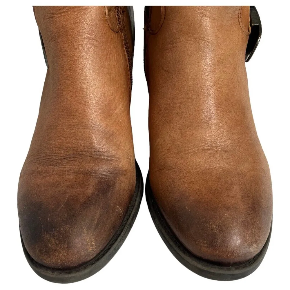Vince Camuto Boots Womens 6 Bedina 2 Leather Tall Western Boho Buckle Brown - Image 3