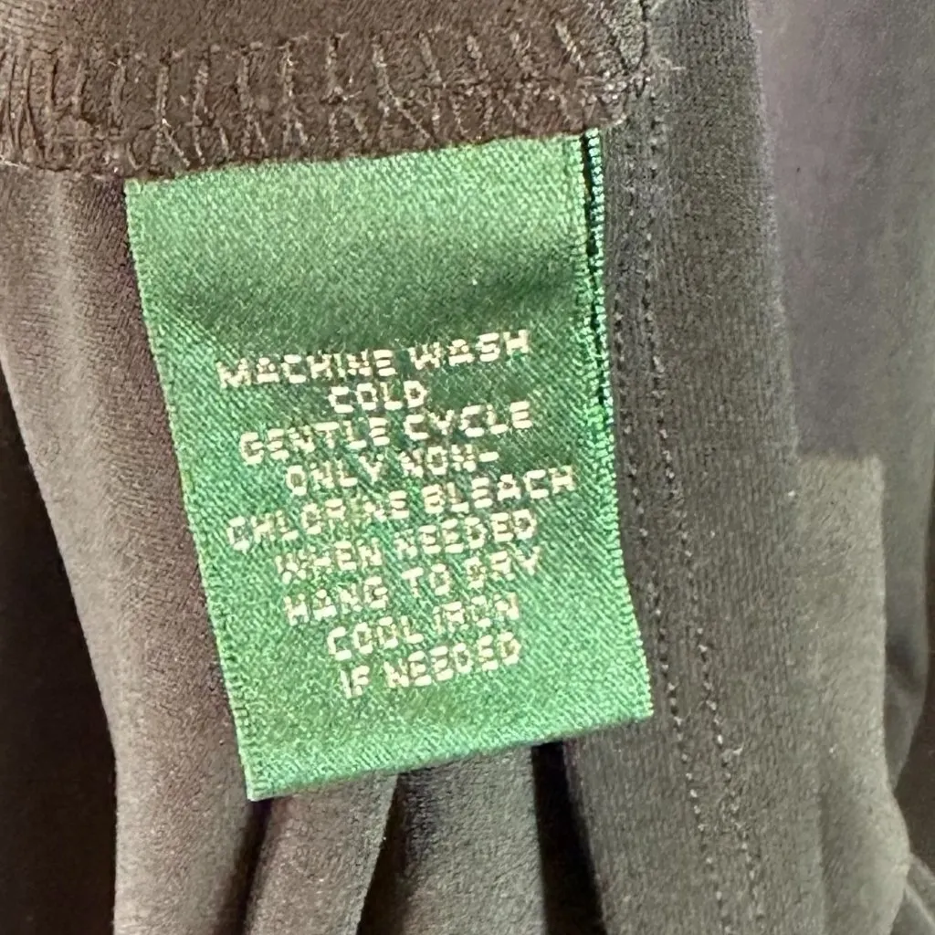 Ralph Lauren Gathered Black Jersey Sheath Dress Size 6 - Image 5